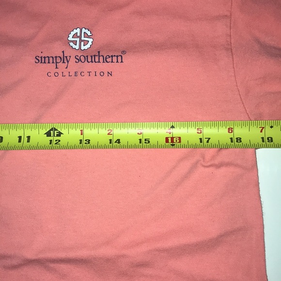 Simply Southern Tee Shirt Long Sleeve Pink w Goat Size Medium - Picture 7 of 10